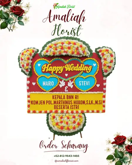 Papan Bunga Pernikahan Dasin